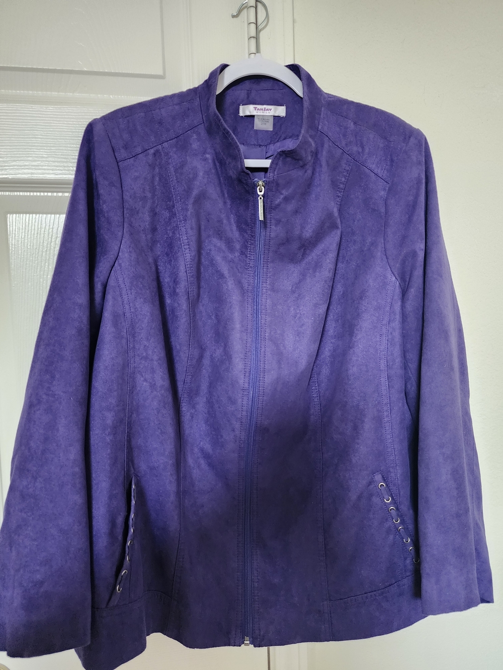 TanJay Vintage Purple Suede Zip Jacket